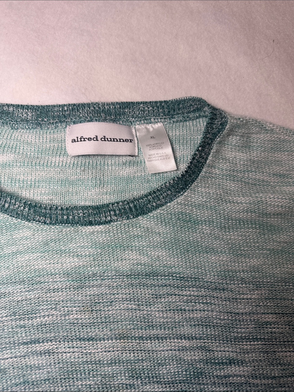 Alfred Dunner Teal Ombre Crewneck Sweater - Picture 2 of 5